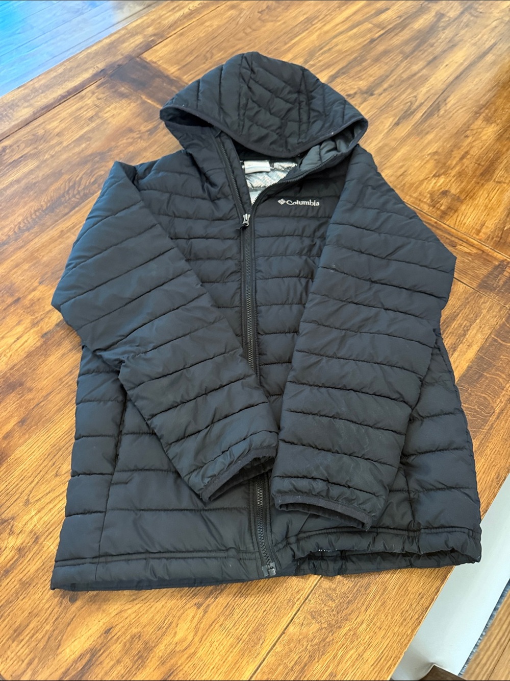 Columbia Kids Black Hooded Puffer Jacket